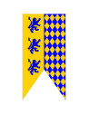 Estandarte Medieval Bicolor con Leones Rampantes
