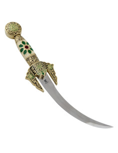 Buet arabisk dolk dekoreret med skede, 34 cm. 2