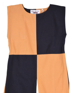 Sobrevesta Medieval Cuartelada amarillo mostaza-negra 2