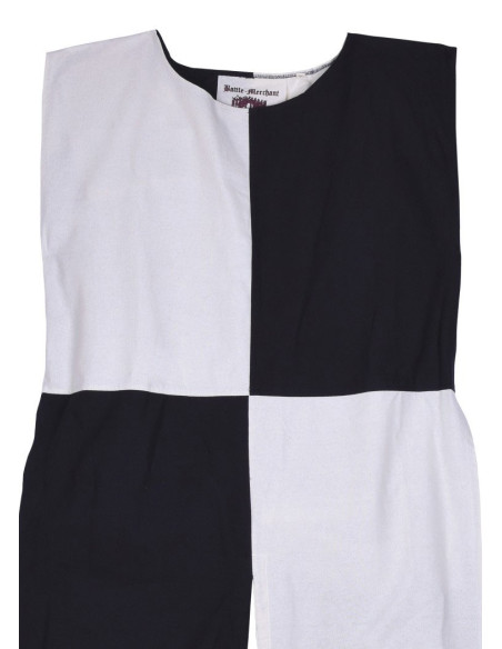 Sort-hvid Kvarteret middelalderfrakke