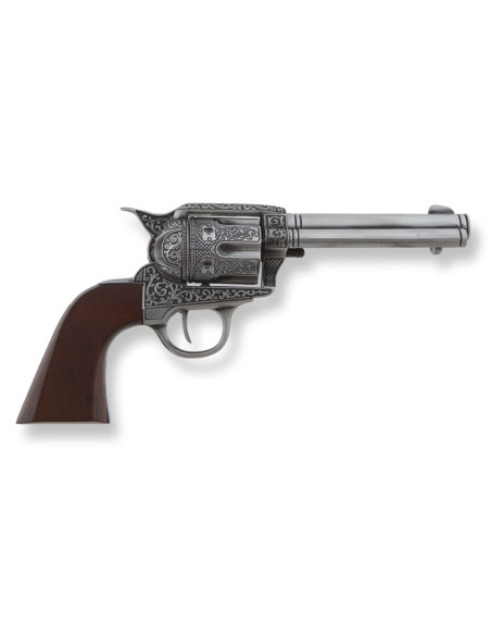 Dekorierter Colt 45 PeaceMaker Revolver, 27 cm.