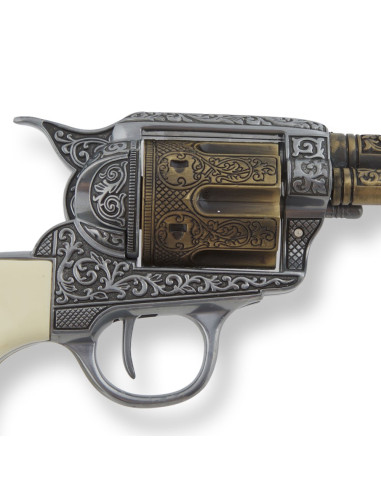 Revolver Colt 45 PeaceMaker, Büffelgriff, 27 cm.