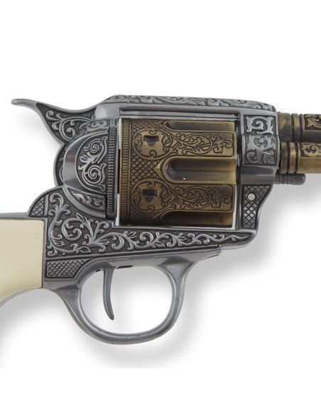 Revólver Colt 45 PeaceMaker cachas búfalo, 27 cms.