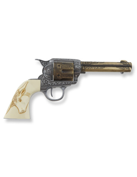 Colt 45 PeaceMaker revolver, bøffelgreb, 27 cm.