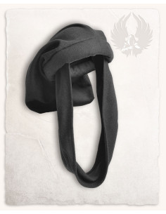 Gorro Medieval Rafael en negro, Unisex