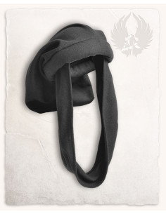 Middeleeuwse Raphael Cap in zwart, Unisex