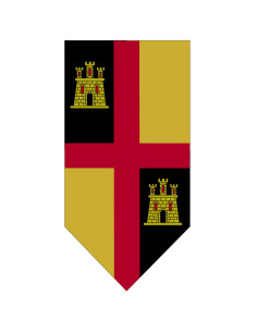 Middelalderlig bannerkors med slotte