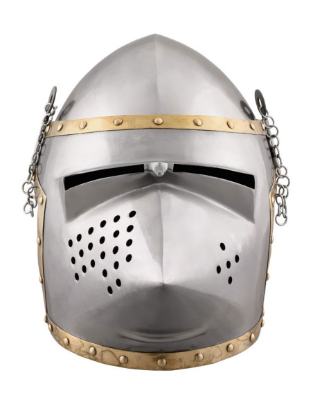 Bacinete picudo con visor, año 1390