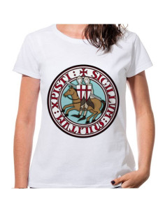 Wit Dames T-shirt Tempeliers, korte mouw