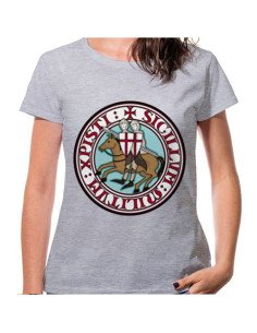 T-shirt Dames Grijs Tempeliers, korte mouw