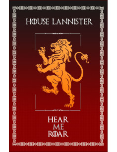 Estandarte Juego de Tronos House Lannister (75x115 cms.)