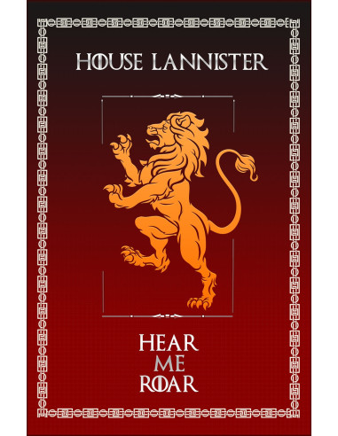 Estandarte Juego de Tronos House Lannister (75x115 cms.)
