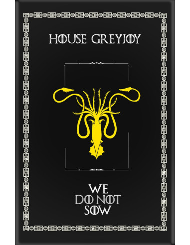 Estandarte Juego de Tronos House GreyJoy (75x115 cms.)