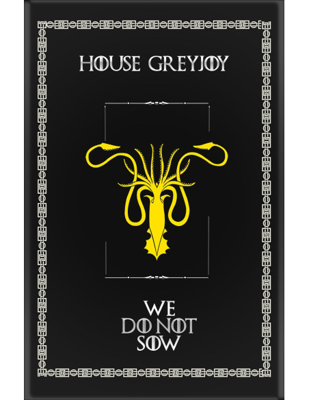 Estandarte Juego de Tronos House GreyJoy (75x115 cms.)