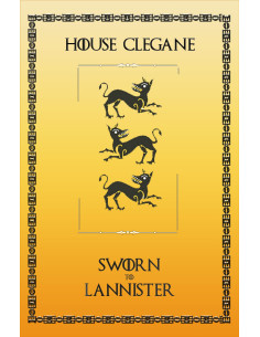 Estandarte Juego de Tronos House Clegane (75x115 cms.)