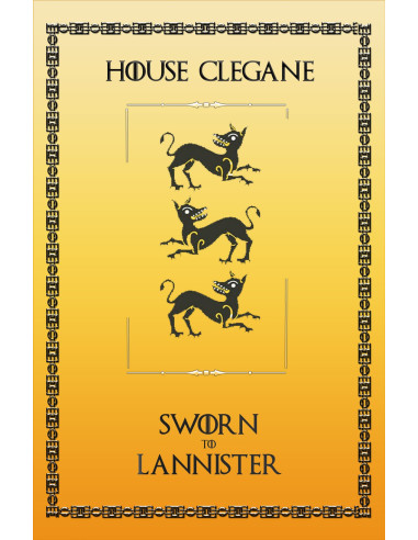 Banner Game of Thrones Huis Clegane (75x115 cm)