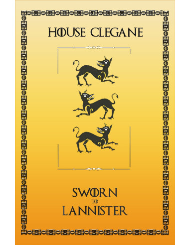 Estandarte Juego de Tronos House Clegane (75x115 cms.)