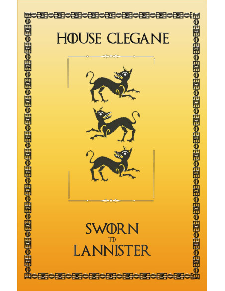 Banner Game of Thrones Huis Clegane (75x115 cm)