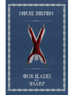 Estandarte Juego de Tronos House Bolton (75x115 cms.)