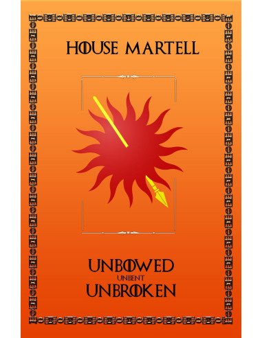Banner Game of Thrones Haus Martell (75x115 cm.)