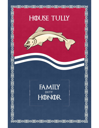 Banner Game of Thrones Huis Tully (75x115 cm)