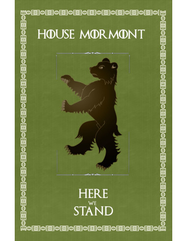 Banner Game of Thrones Huis Mormont (75x115 cm)