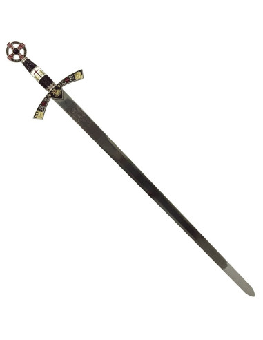 Templarsværd dekoreret af sølv, med skede