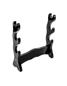 Expositor de madera para 3 katanas