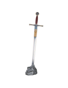 Expositor piedra plateada mini Excalibur