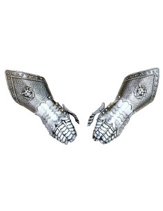 Mittelalterliche Panzerhandschuhe Löwen