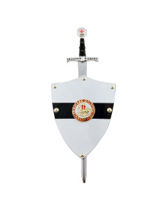 Miniature skjold og sværd Templar