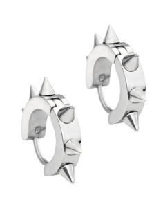 Pendientes góticos plateados