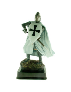 Miniatuur Duitse Krijger Ridder met Schild, 23 cm.