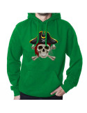 Grüner Piraten-Hoodie
