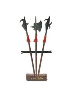Soporte con 3 mini alabardas