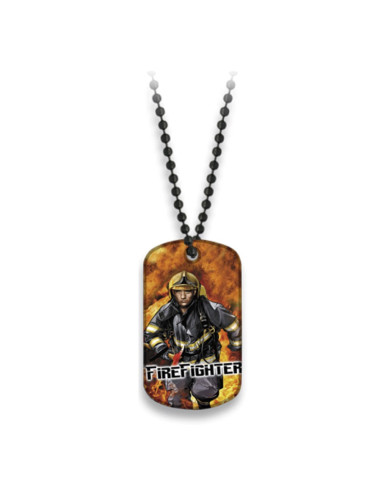 Placa con cadena de bolas Fire Fighter