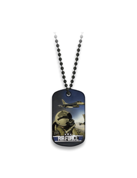 Placa con cadena de bolas Air Force Placa con cadena de bolas Air Force
