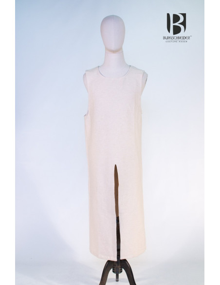 Tabardo medieval Thibaud, blanco crudo