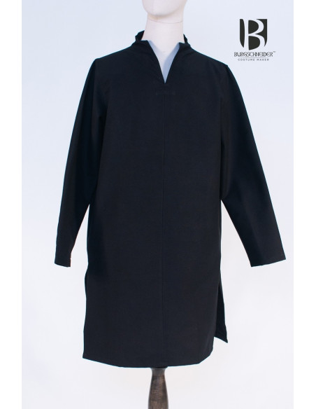 Túnica medieval corta Ekwin, negro