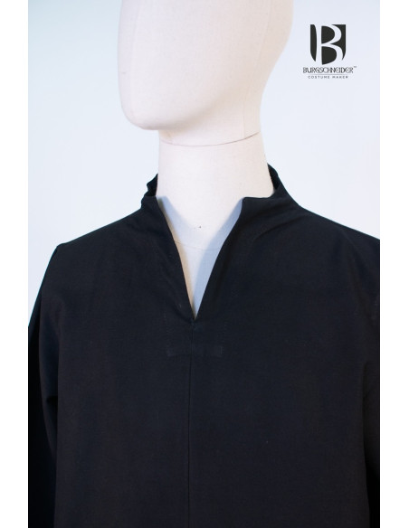 Túnica medieval corta Ekwin, negro