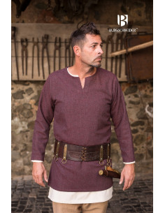 Korte tuniek Tyr, bordeaux-grijs 2