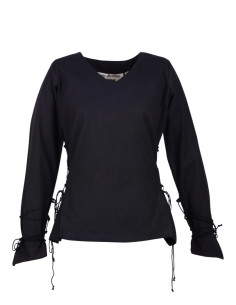 Middelalderbluse Aila, sort