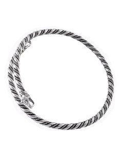 Torque vikingo para brazo con cabeza de lobos