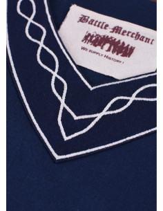 Mittelalterkleid Alvina, blau-weiß 2