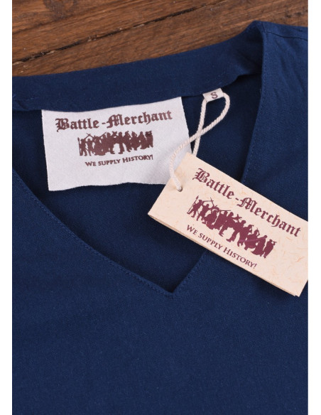 Aila middeleeuwse blouse, blauw