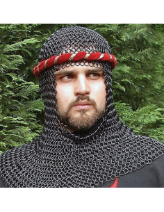 Cofia medieval acero negro