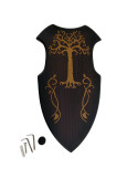 Tabla decorada para colgar espadas (22x42 cms.)