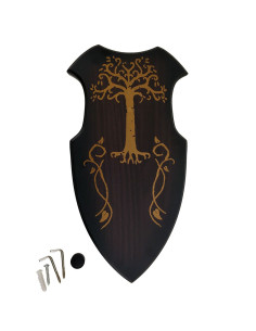 Tabla decorada para colgar espadas (22x42 cms.)