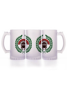 Roman Centurion ølkrus, gennemsigtigt glas