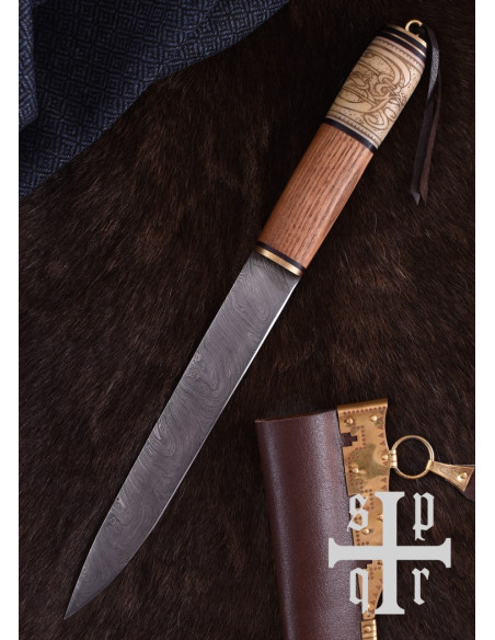 Cuchillo Vikingo, Acero de Damasco
